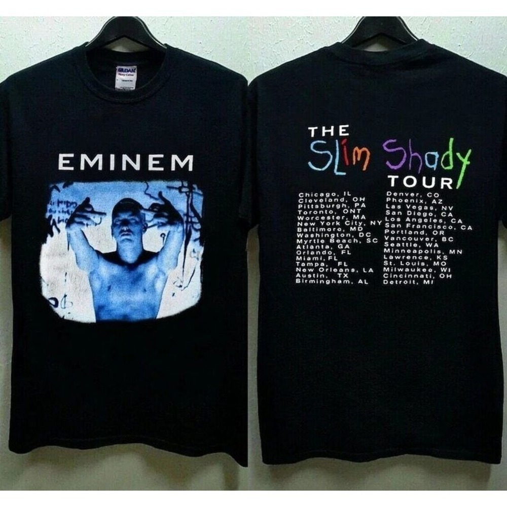 Vintage 1999 Eminem Slim Shady Tour Shirt 99 Eminem Retro Shirt 2 Sided